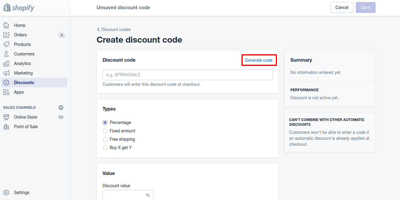 How to create discount code on Shopify Ordersify Shopify Apps for