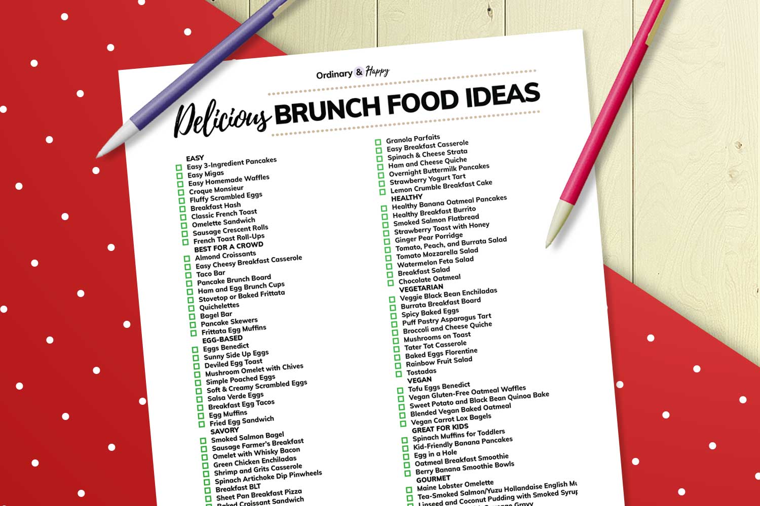 100+ Best Brunch Food Ideas (The Ultimate List) Ordinary and Happy