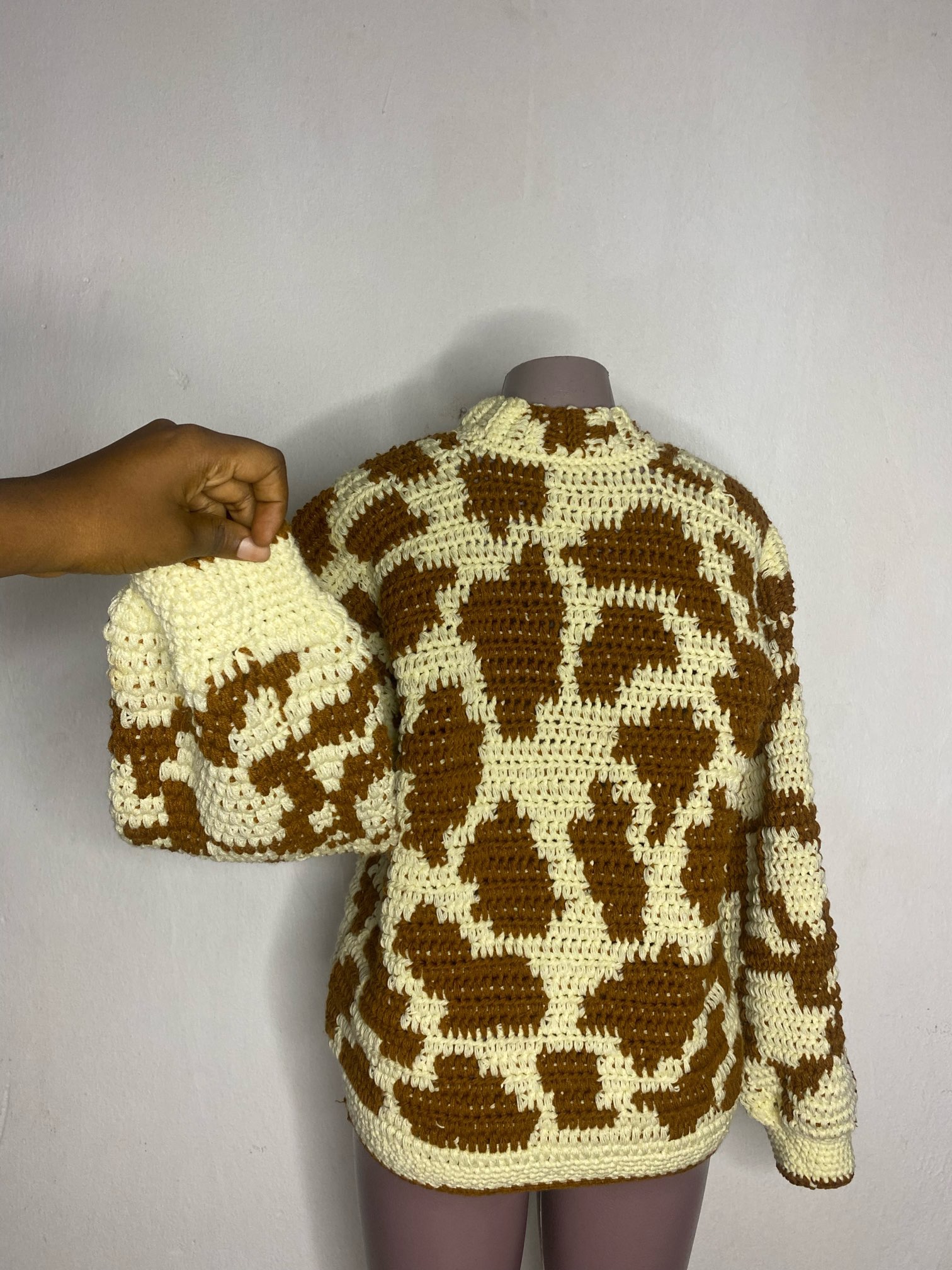 Two toned Tapestry sweater Ore Akinde
