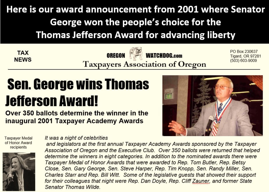 Citizen hero, former State Senator Gary passes The Oregon Catalyst