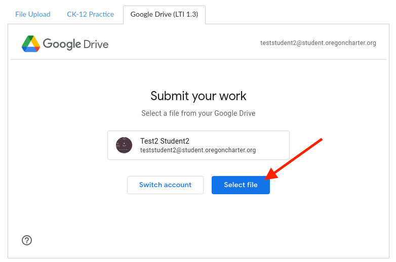 How do I submit a Google file in a file upload assignment? SYS