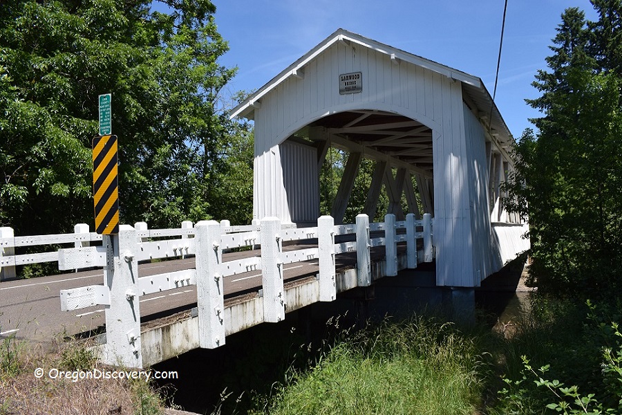 Larwood Covered Bridge on the Crabtree Creek Oregon Discovery