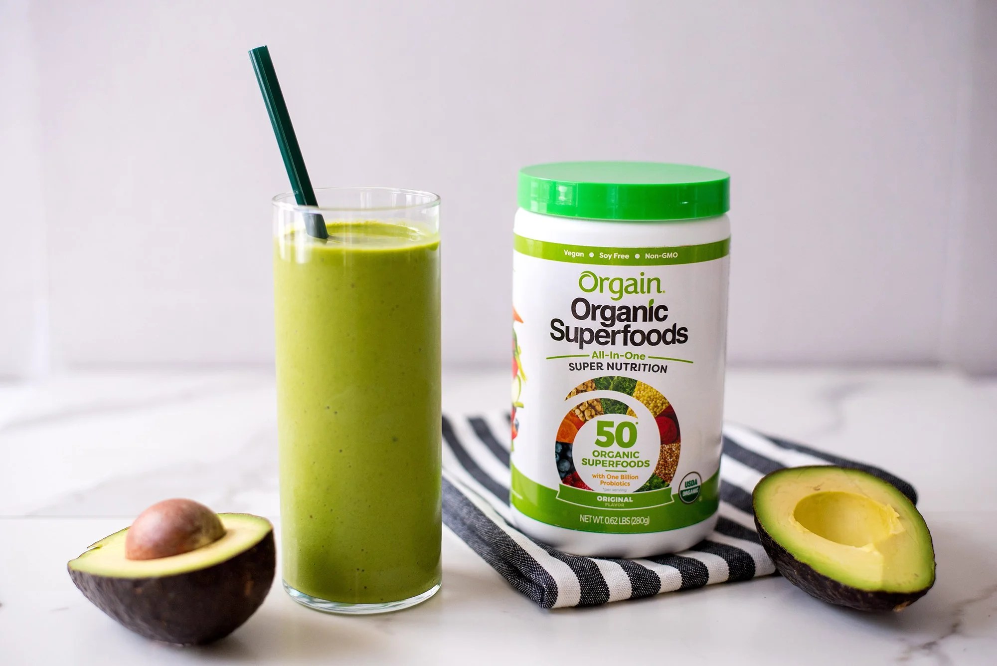 Creamy Green Ginger Superfoods Smoothie Recipe Vegan Supefoods Orgain