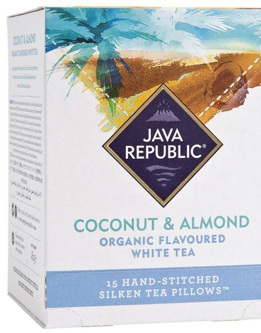 Java Republic Organic Coconut & Almond White Tea 15 bags Organic Tea