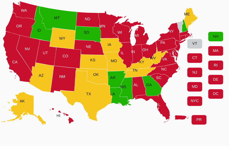 Vermont Concealed Carry Gun Laws CCW & Reciprocity Map USCCA 20220328