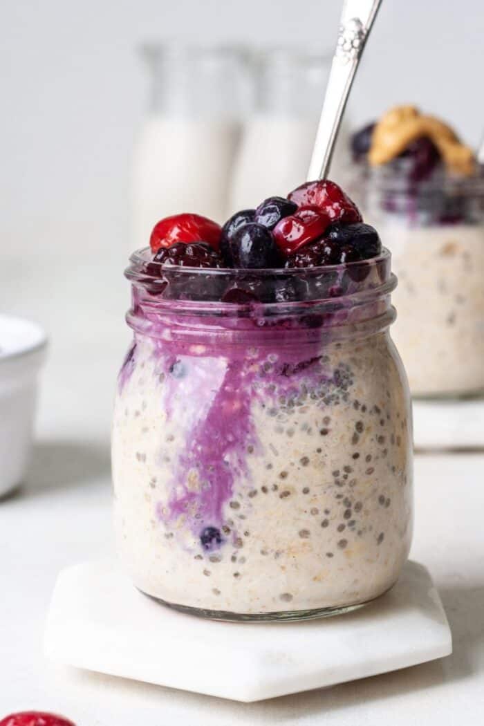 Overnight Oats with Frozen Fruit Organically Addison
