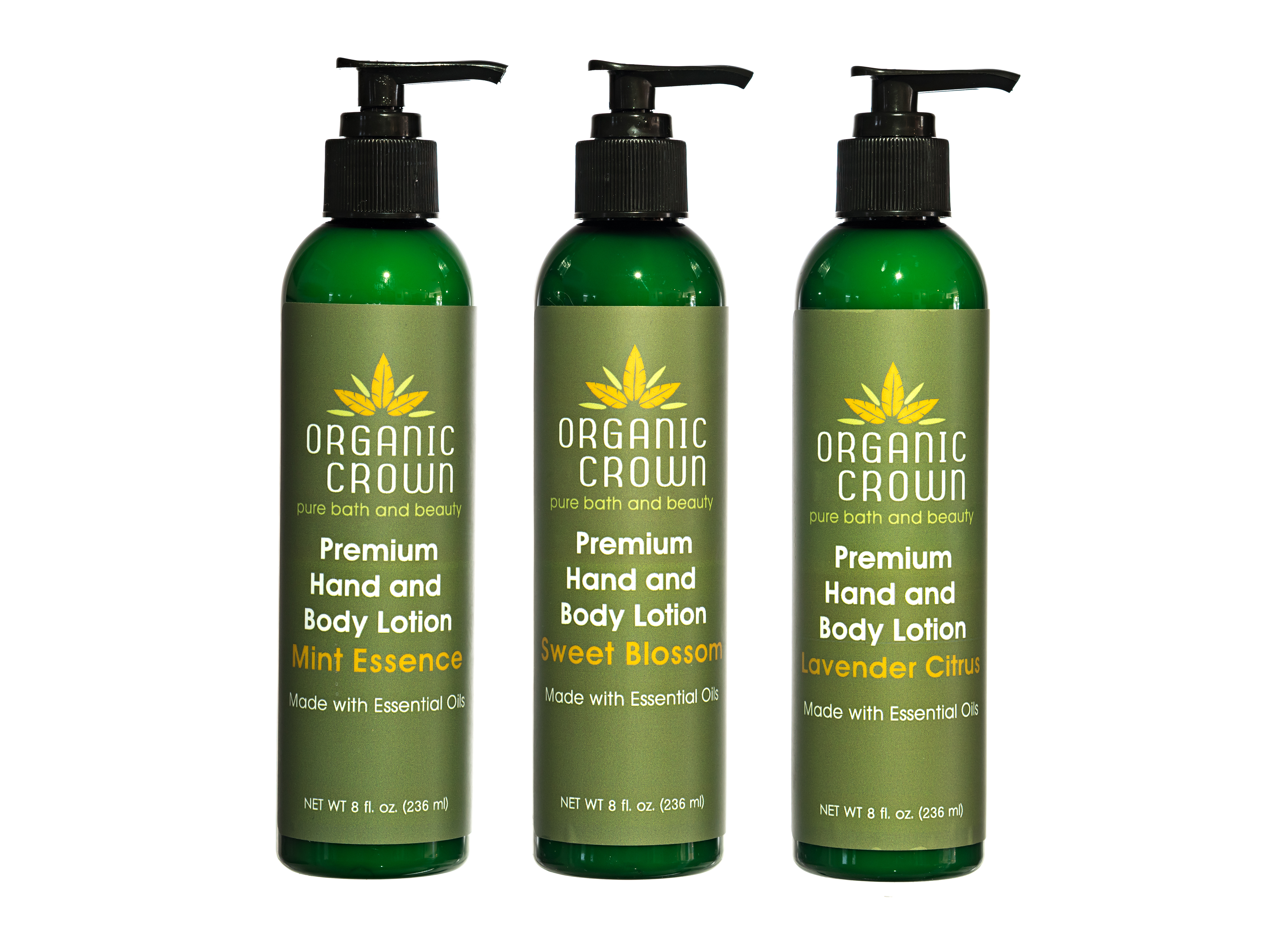 Organic Crown Best moisturizer, body lotion and shower gel for dry