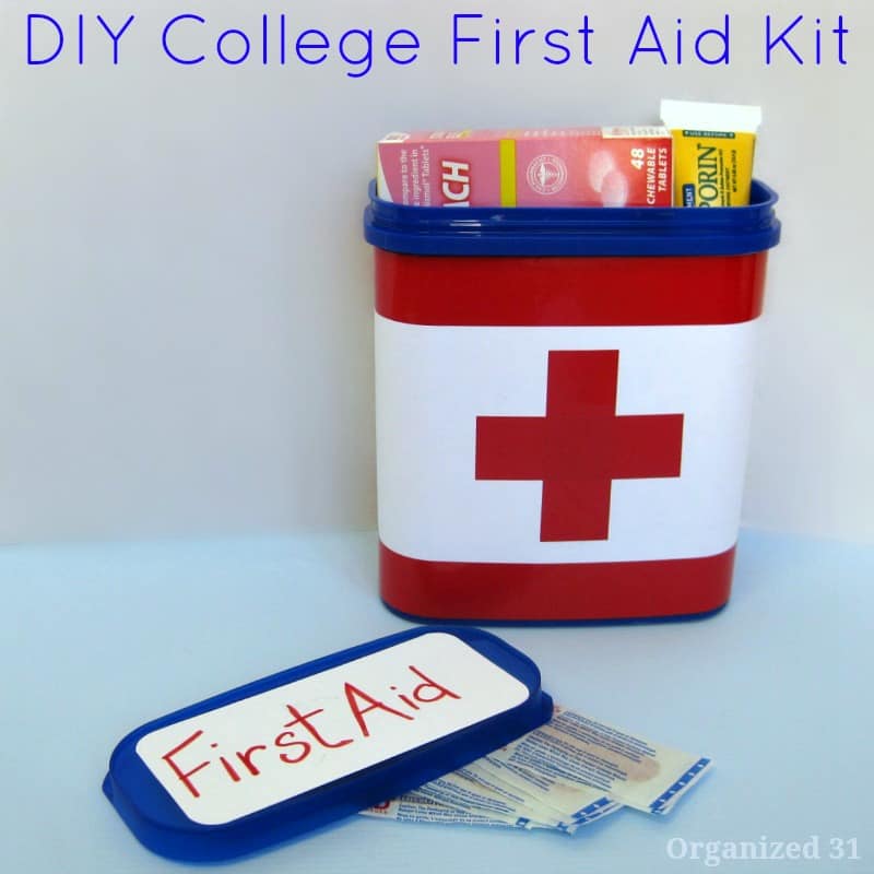 DIY College First Aid Kit Organized 31