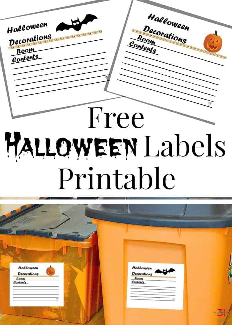 Free Halloween Labels Printable For Organizing Decorations