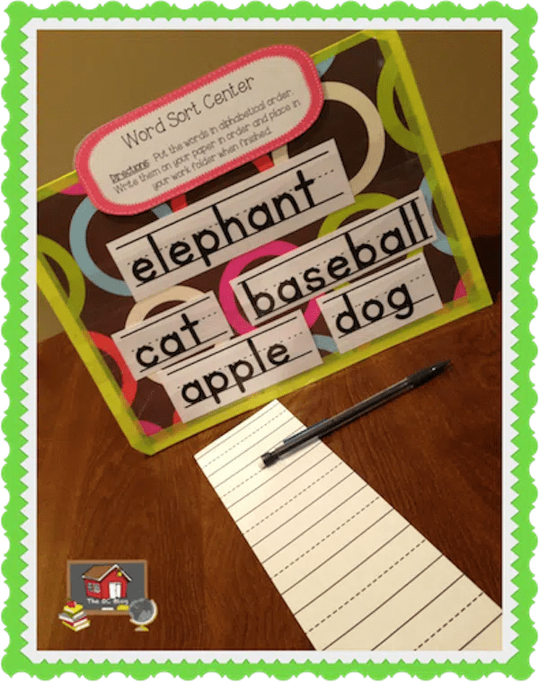 Make Your Own Table Top Pocket Chart Organized Classroom