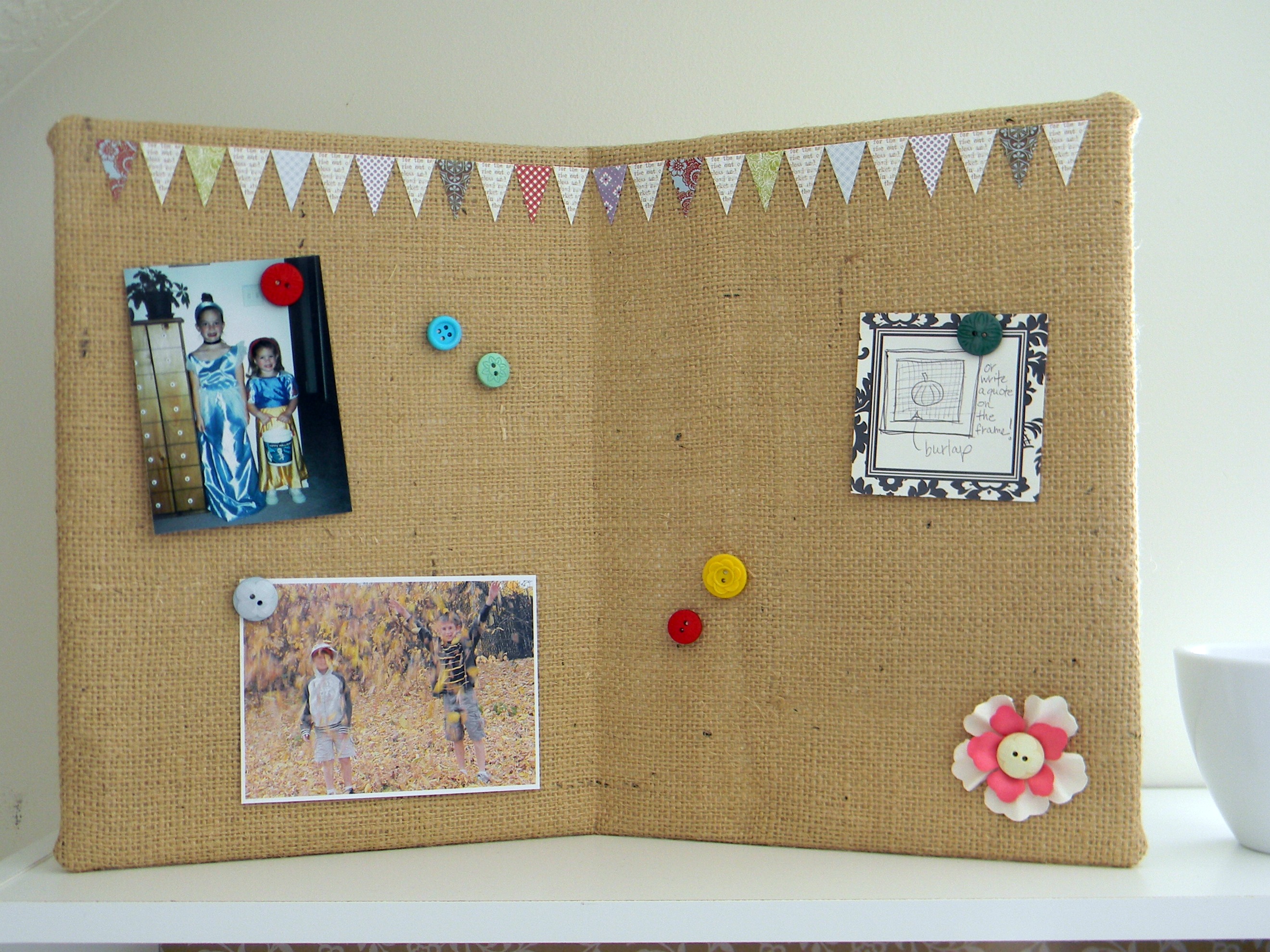 Burlap Covered Pin Board Organize and Decorate Everything