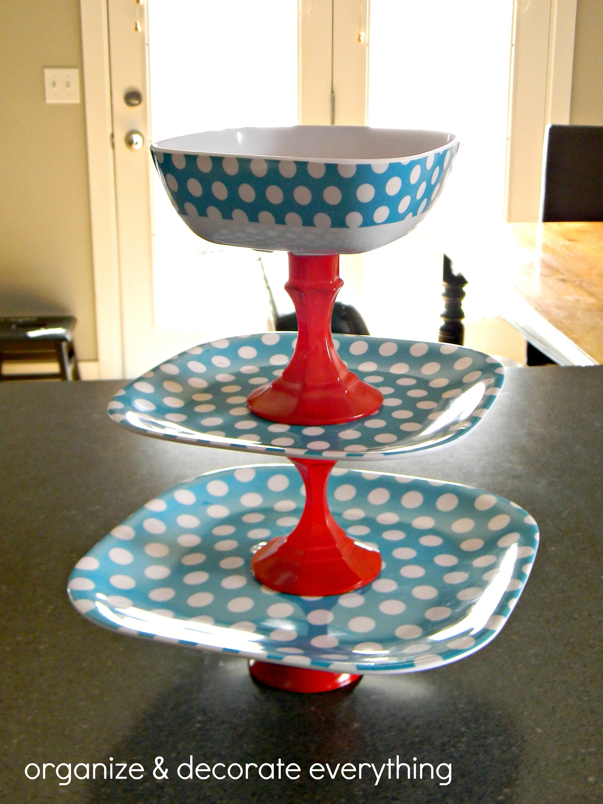 Polka Dot Cupcake/Dessert Stand Organize and Decorate Everything