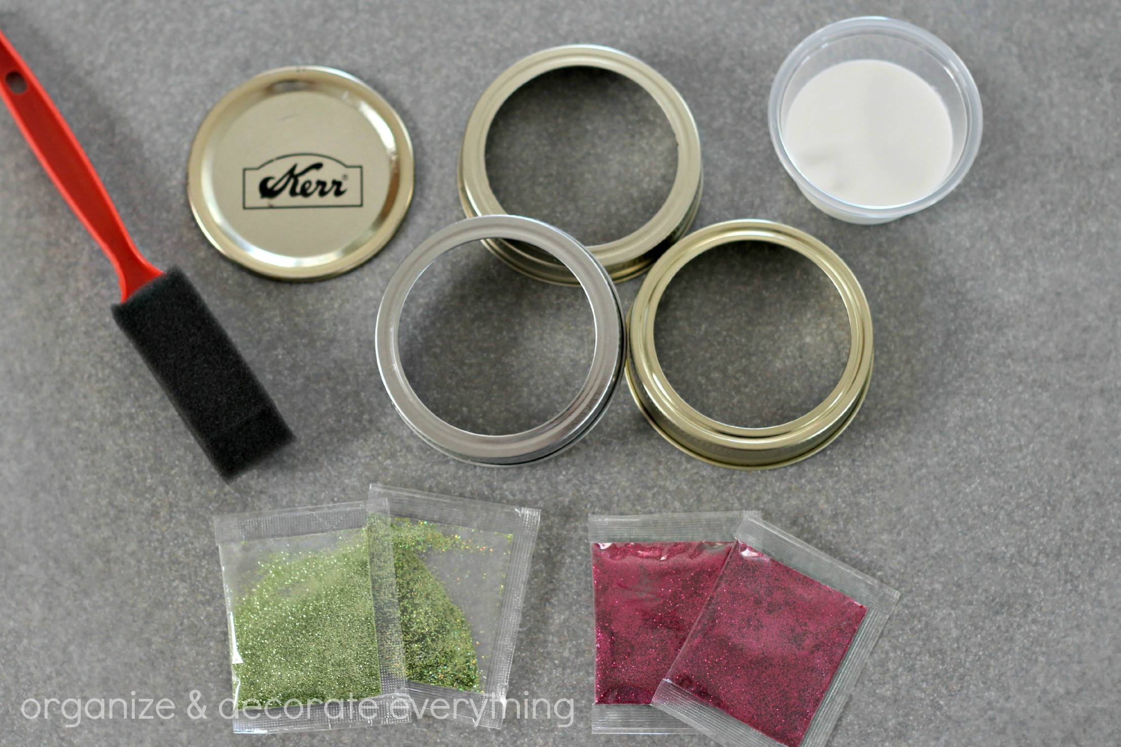 31 Days of Getting Organized (Using What You Have) Day 5 Jars in the Office Organize and