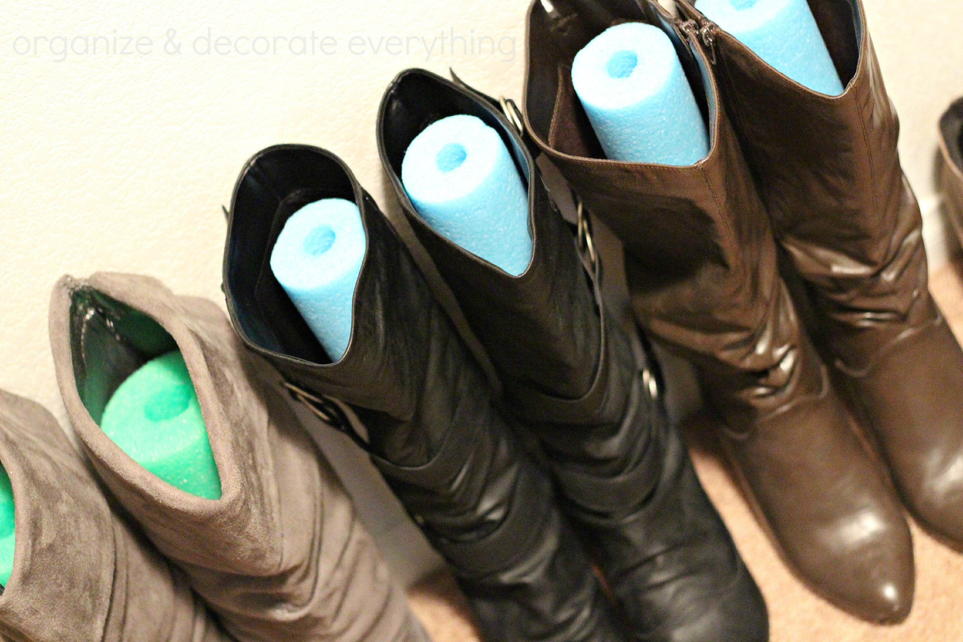 DIY Boot Shapers Organize and Decorate Everything