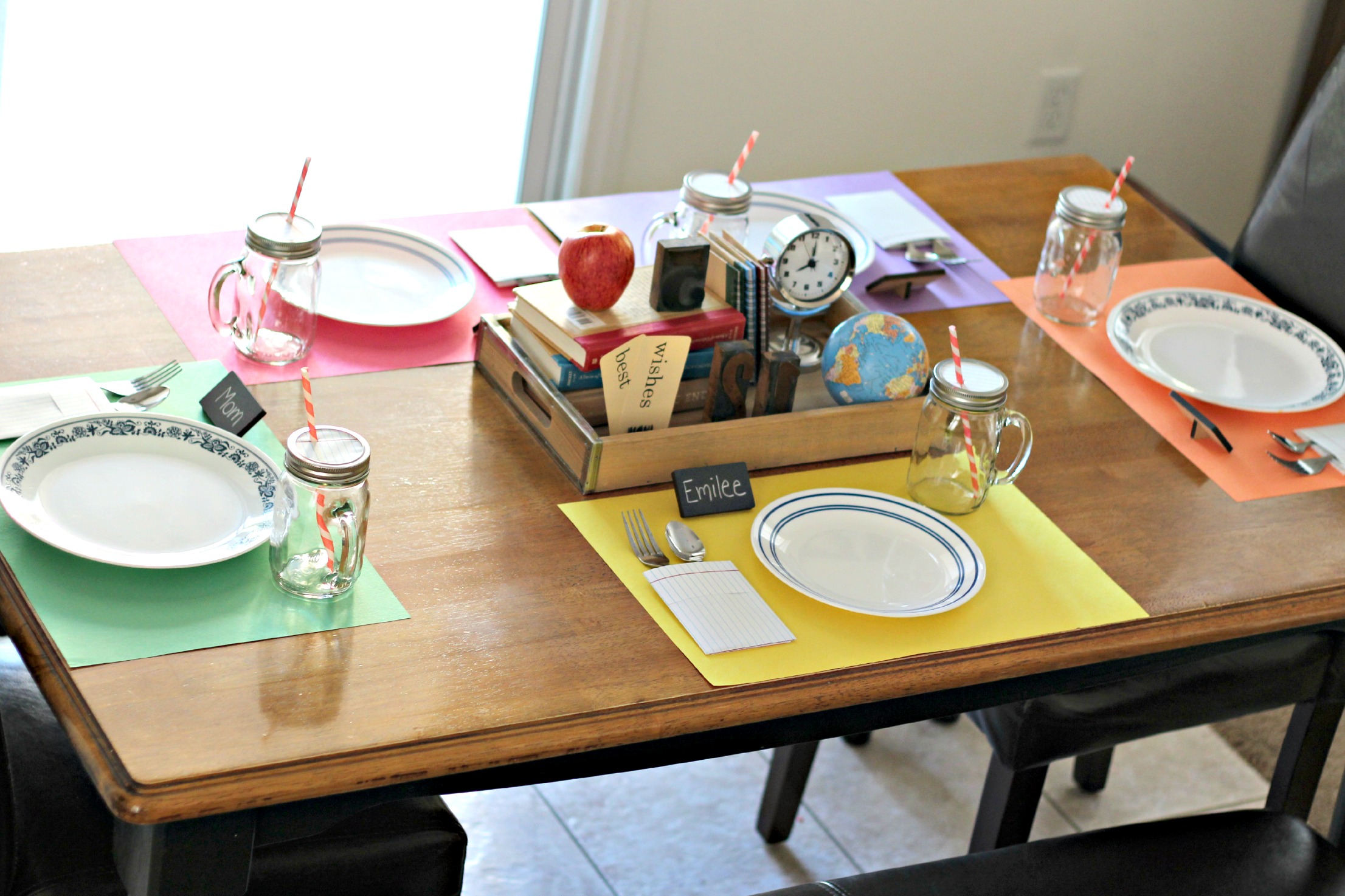 Back to School Table Setting Organize and Decorate Everything