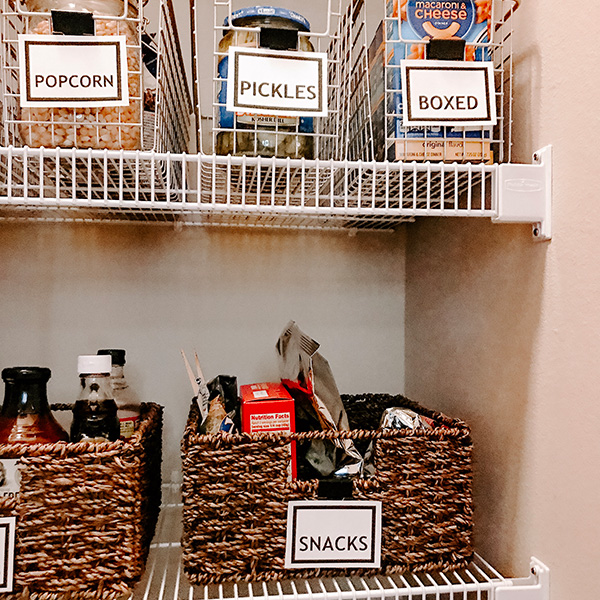 Practical + Cute Pantry Organization with Baskets Organizing Moms