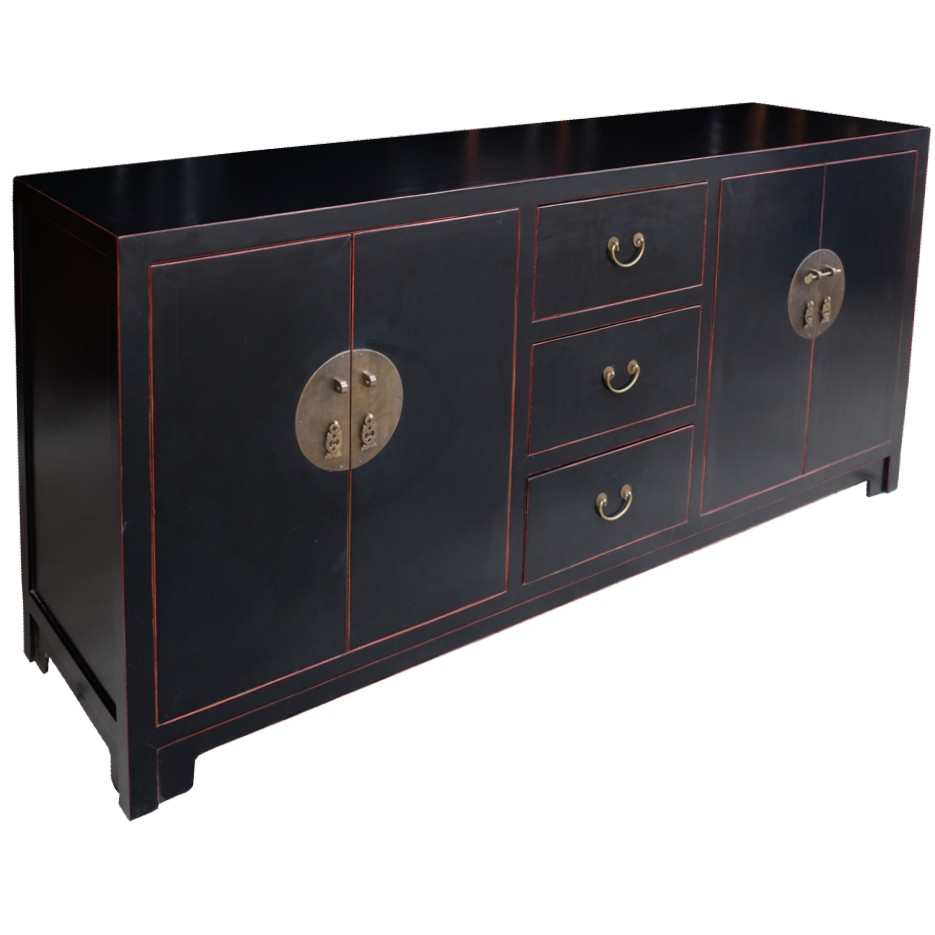 Oriental Black Lacquer Sideboard