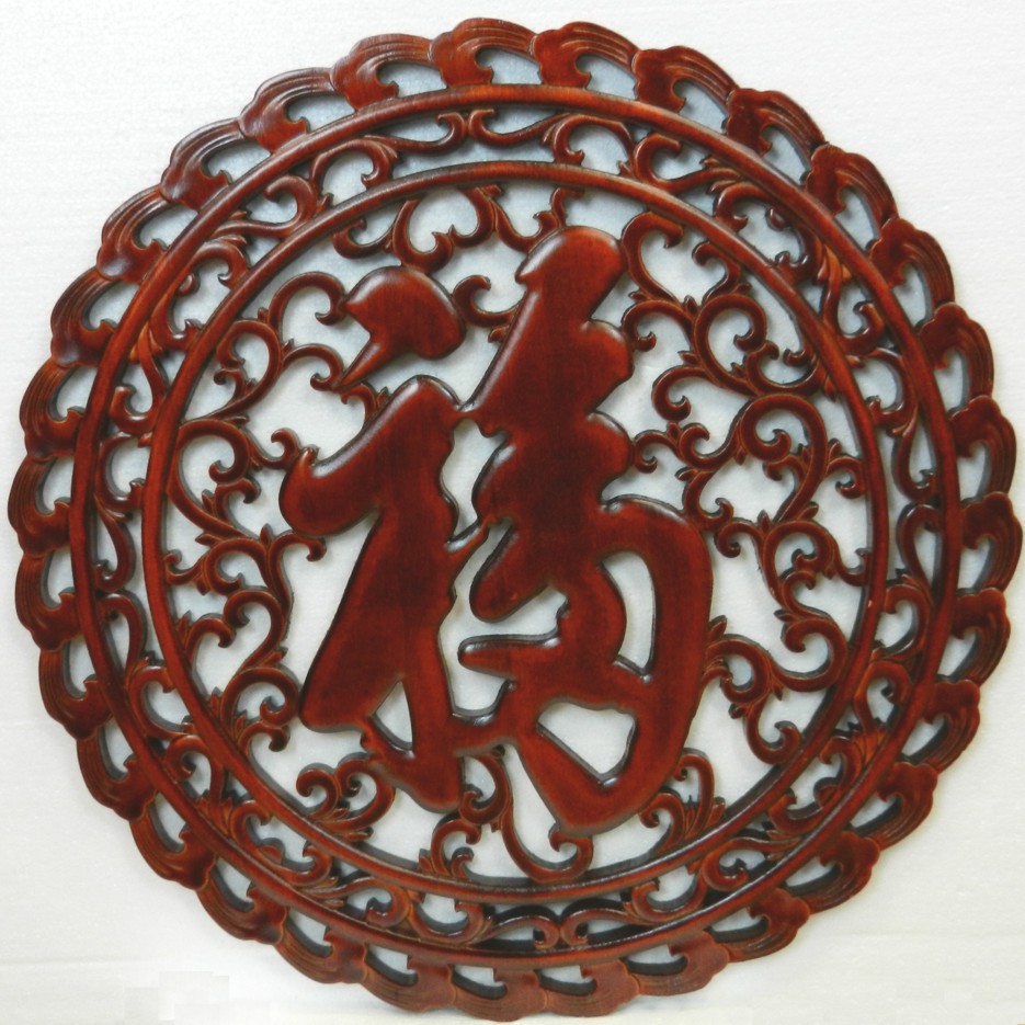 Chinese Camphor Wood Carved Wall Hanging