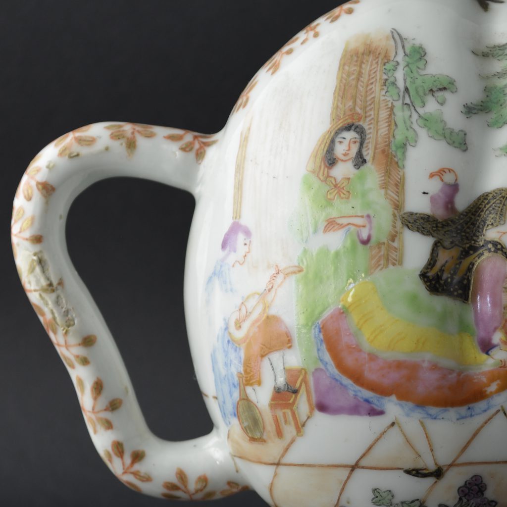 Rare Chinese Porcelain Cadogan Teapot Decorated in Holland Robert