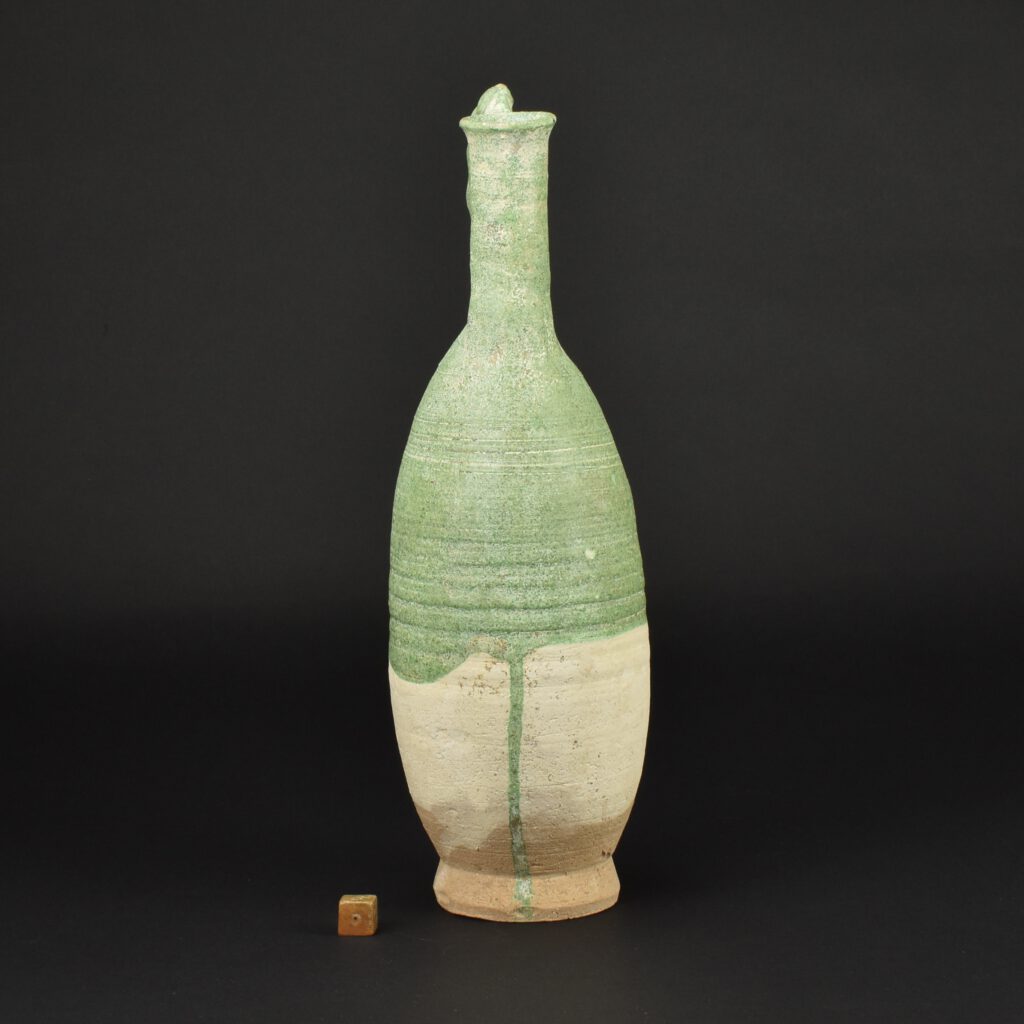 Liao Green Pottery Flask Robert McPherson Antiques