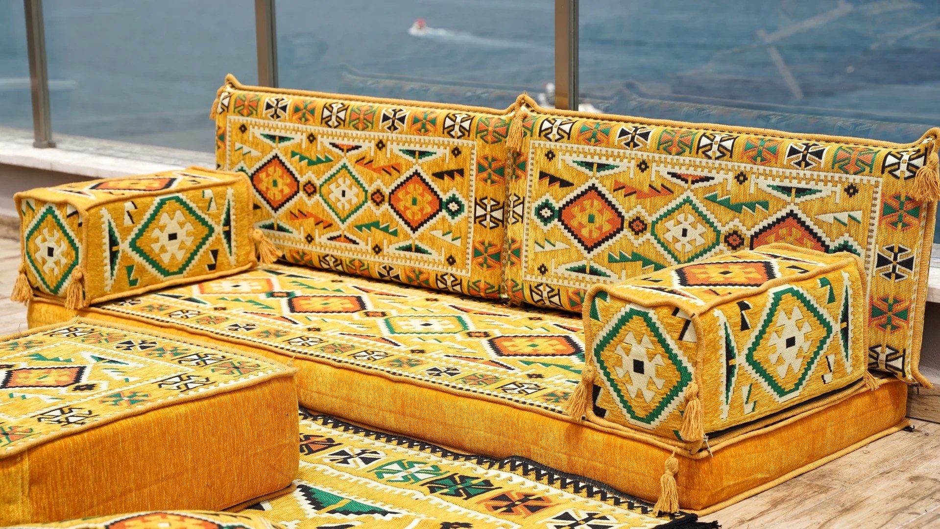 Single Sofa Set, Arabic Jalsa, Arabic Floor Seating Oriental Sofa
