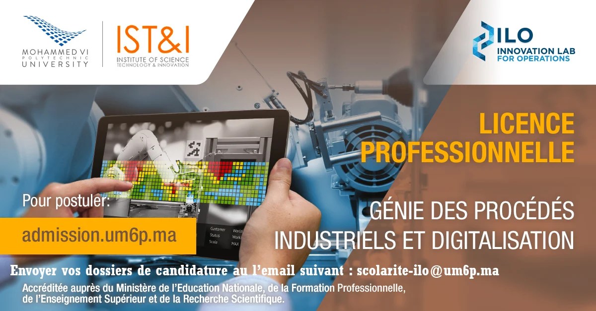 Licence professionnelle en Génie des Procédés Industriels