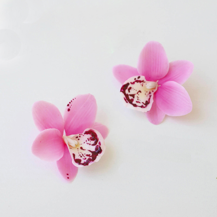 Orchid Earrings Handmade With Love Oriflowers