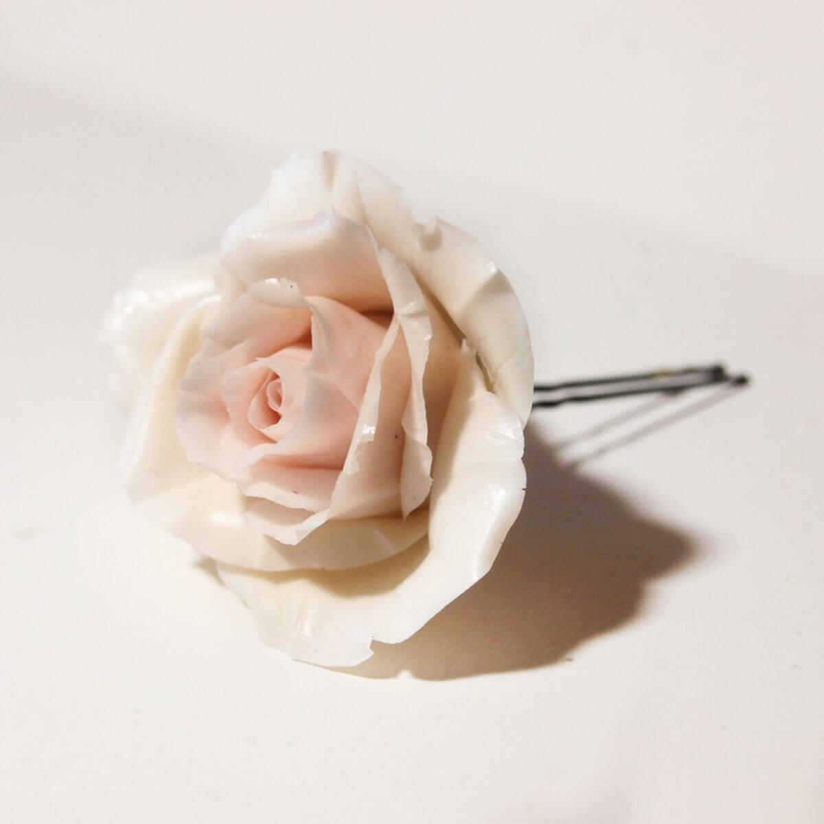 Rose Flower Hair Pin Handmade With Love Oriflowers