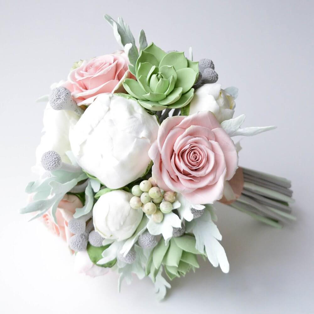 Blue Roses Wedding Bouquet Handmade With Love Oriflowers