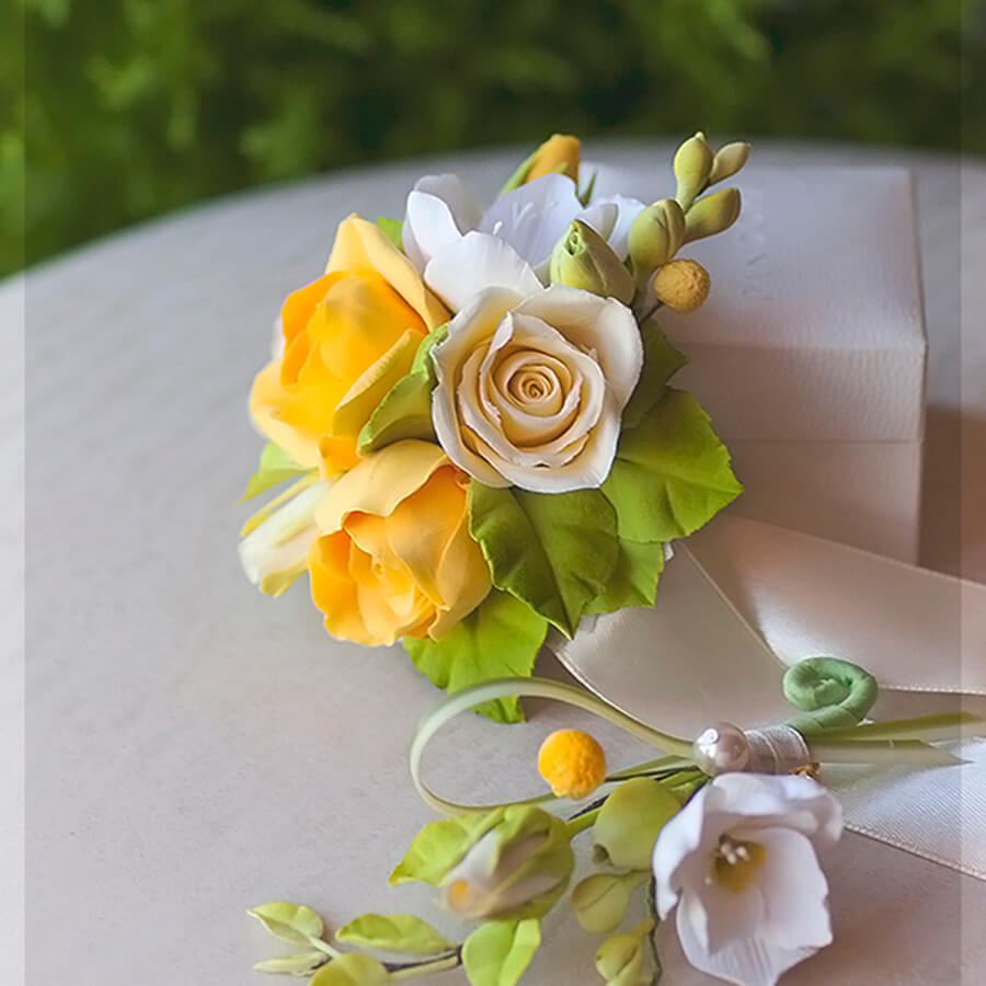 Yellow Rose Corsage Handmade With Love Oriflowers