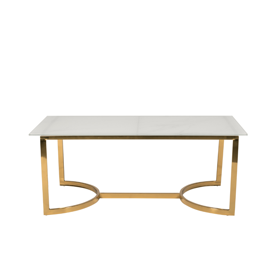 Sophia Gold and Marble Coffee Table The Original Event Company