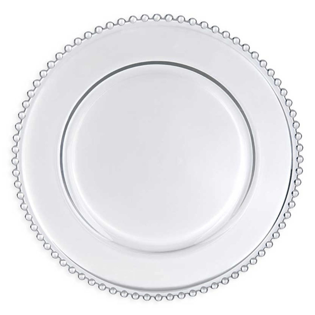 Charger Plate Glass with Beaded Edge The Original Event Company
