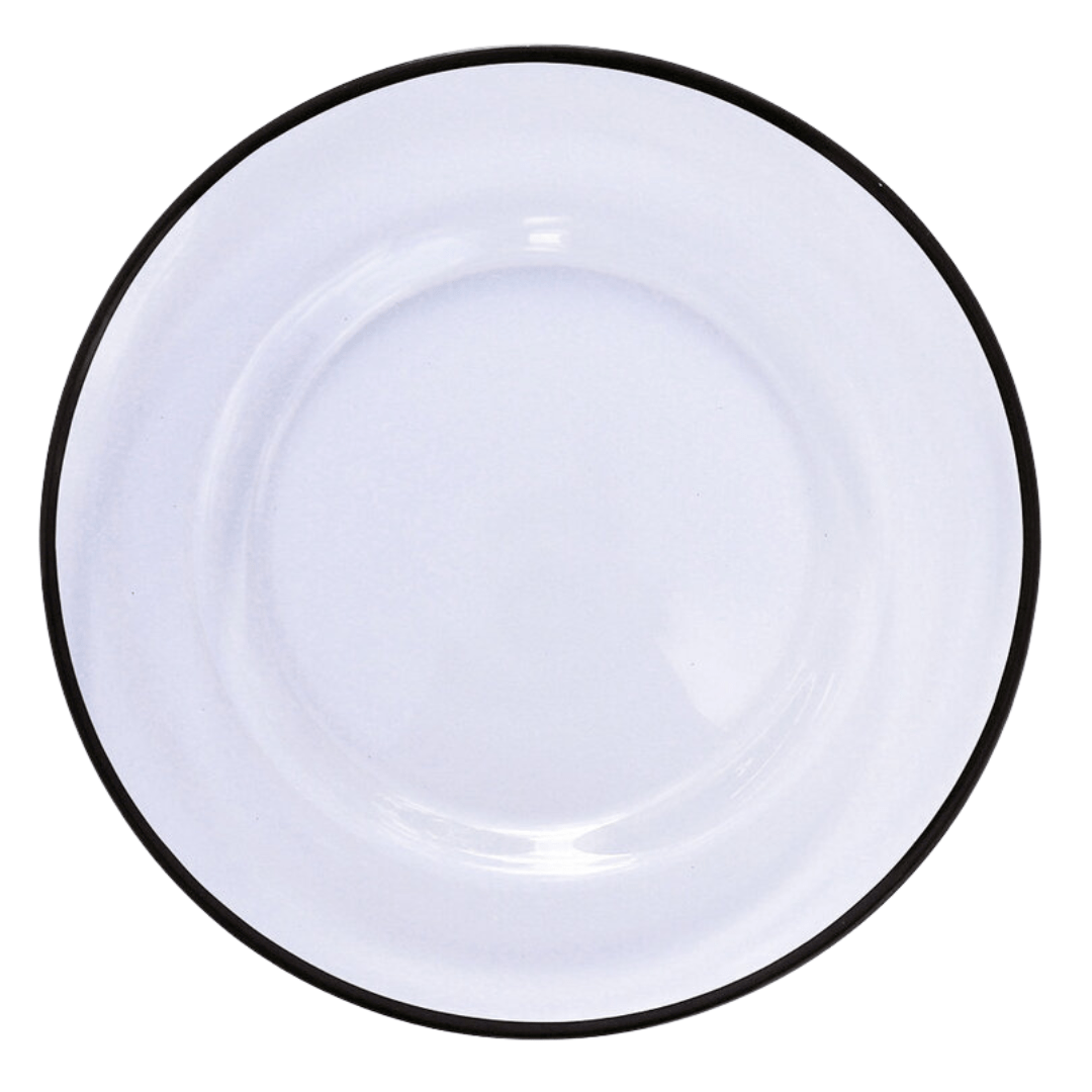 Charger Plate Glass with Black Edge The Original Event Company