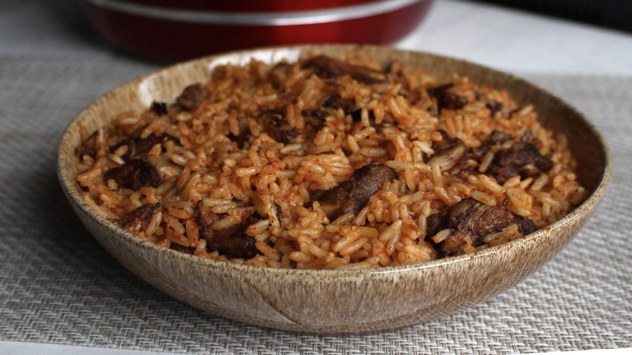 Stew chicken Jollof rice Original Flava