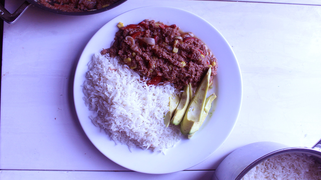 Bully beef & rice Original Flava