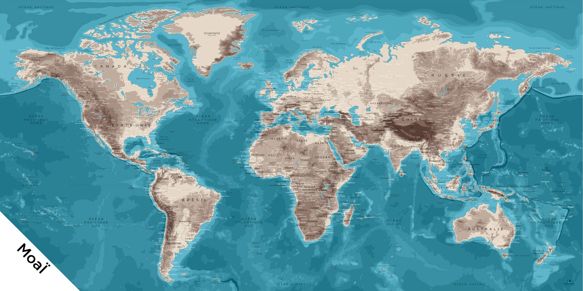 Les Défis De «Mappemonde Vide» Carte du Monde Mappemonde Plexiglas Original Map