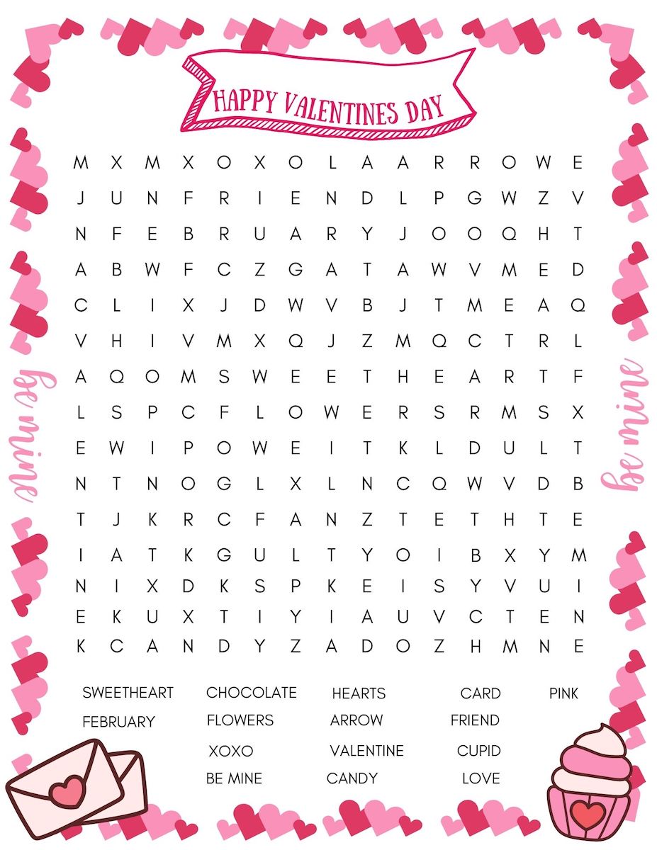 Free Printable Be My Valentine Word Search Activity OriginalMOM