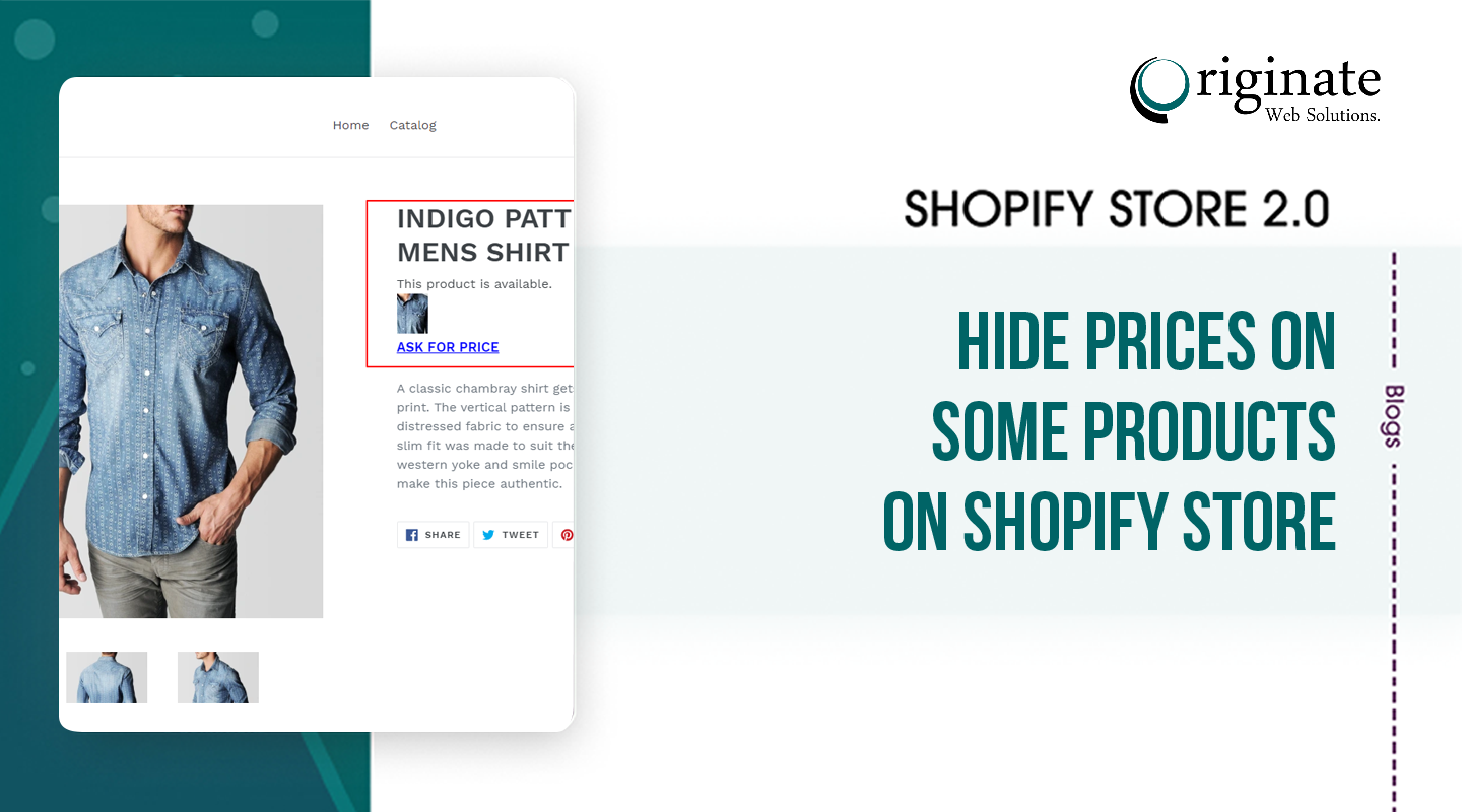 Hide Prices On Some Products On Shopify Store Originate 