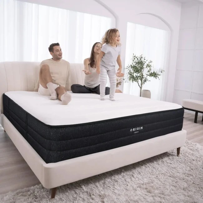 Origin Upholstered Bed Frame Origin Mattress