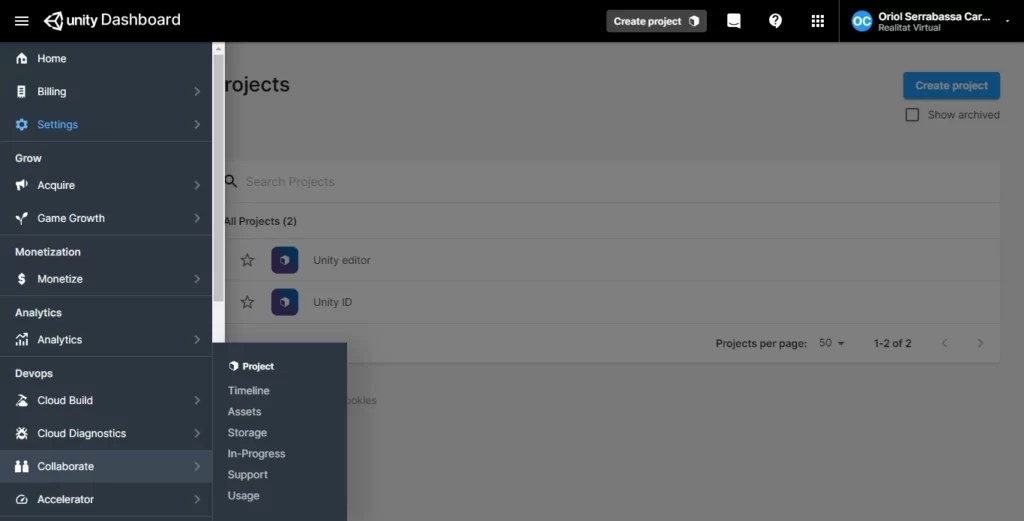 Unity Collaborate, setup and configuration Blog post Oriol Serrabassa
