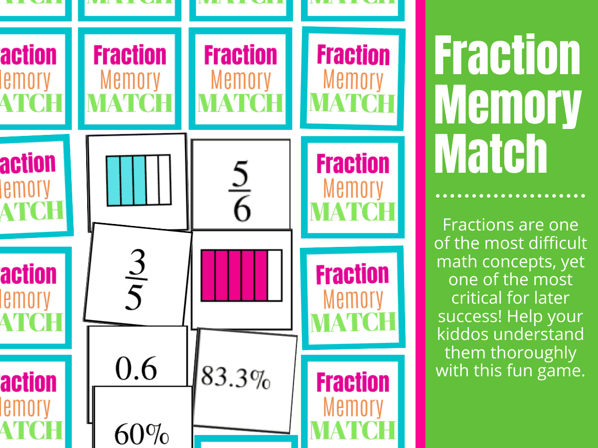 Fractions Memory Match Orison Orchards