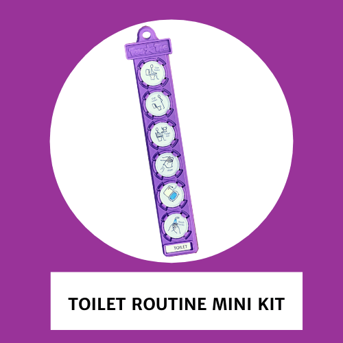 TomTag visual sequence checklist toilet routine