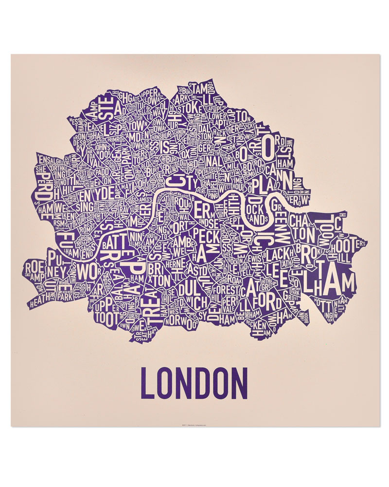 London Neighbourhood Map Posters & Prints by Ork Posters