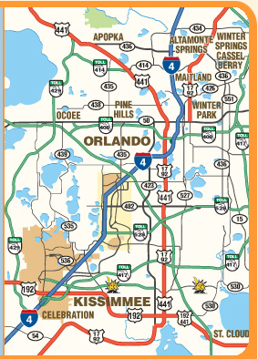 Map Of Orlando Area