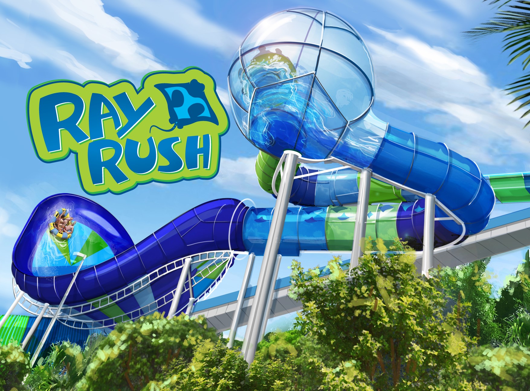 New “Ray Rush” Family Raft Slide Coming to Aquatica Orlando in 2018
