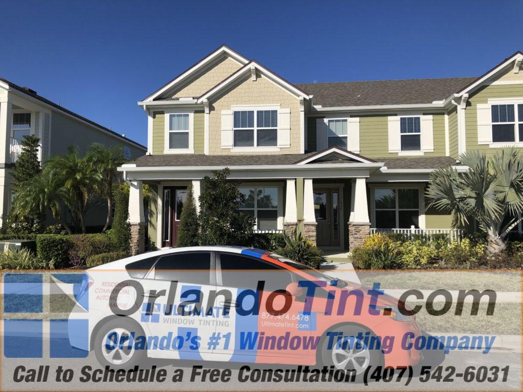 Orlando Homeowner with Large windows in Front door adds a privacy