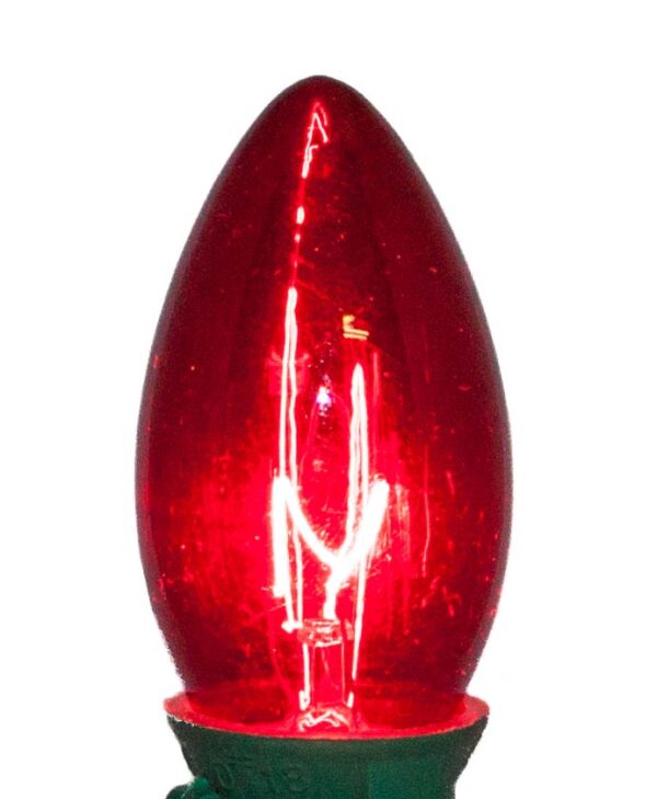 C9 Incandescent Bulb Trans. Red Orman Inc.
