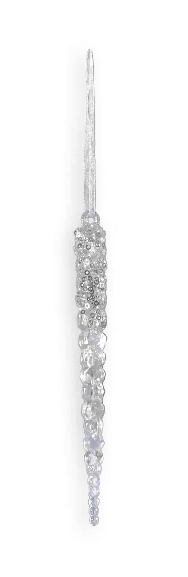 5.5" Clear Plastic Icicle Ornament Orman Inc.