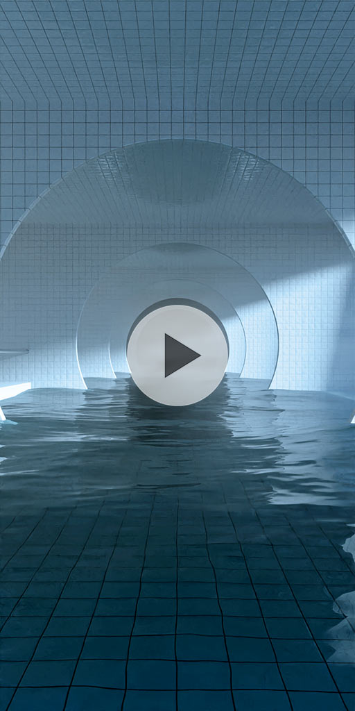 Blue pool and light. Live wallpaper for Android • Ornamental