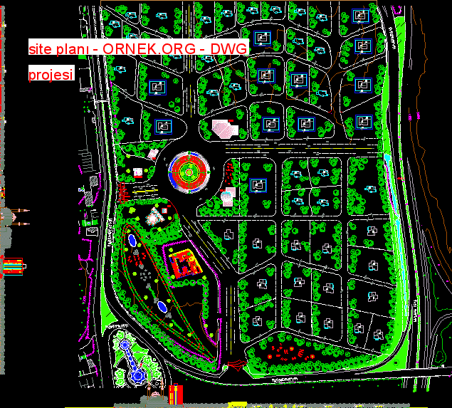 site planı dwg projesi Autocad Projeler